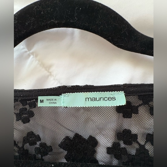 Maurice’s Black Lace Fringe Kimono, Medium - Picture 3 of 3